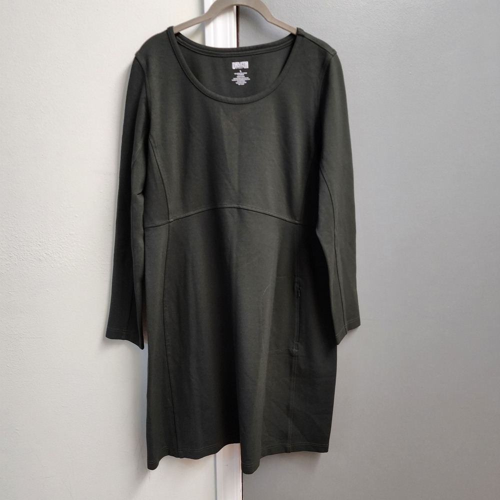 Duluth Trading Co Dress Size Large Womens Long Sleeve Solid Black Winter Weight